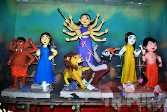 Theme based puja pandals continue to cater huge crowd across the city